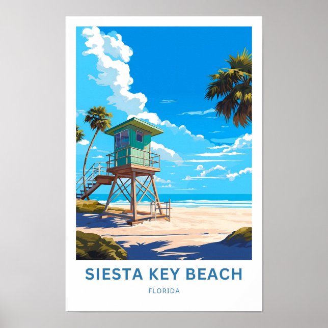 Affiche Siesta Key Beach Floride Travel Print (Devant)