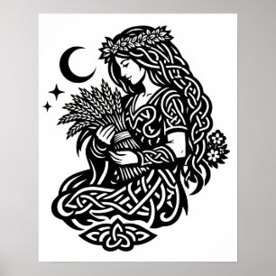 Affiche Sigil de la Vierge — Encre de zodiaque liée à la T