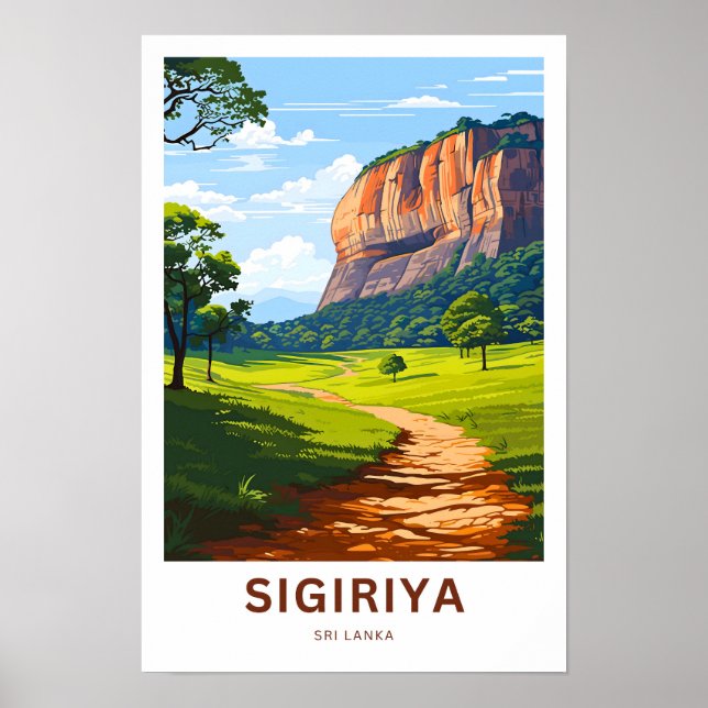 Affiche Sigiriya Sri Lanka Travel Print (Devant)