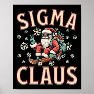 Affiche Sigma Claus drôle de Père Noël Noël Meme Ados Garç