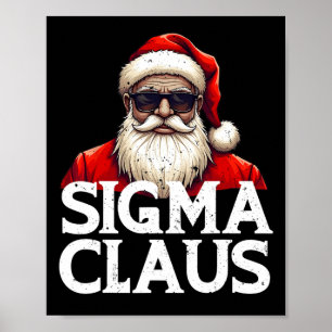 Affiche Sigma Claus Père Noël Funny Noël Rizz Le Rizzler