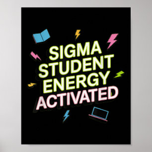 Affiche Sigma Énergie Étudiante Activée, Retour À L'école,