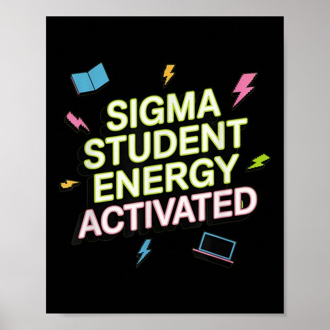 Affiche Sigma Énergie Étudiante Activée, Retour À L'école, (Devant)