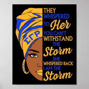 Affiche Sigma Gamma Rho Sororité Noire Histoire Mois Femme