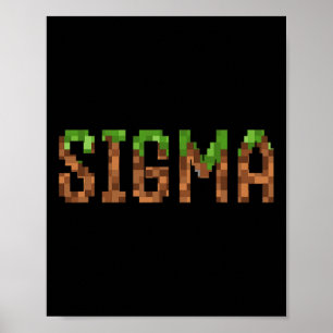 Affiche Sigma - Jeu vidéo rétro Pixel Art 8 bits Pc Gamer 