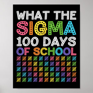 Affiche Sigma Skibidi School 100 Jours Smarter Funny Meme 