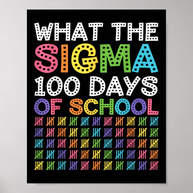 Affiche Sigma Skibidi School 100 Jours Smarter Funny Meme  (Devant)