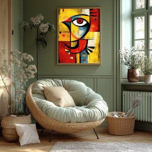 Affiche Signal Aérien — Expression Abstraite Contemporaine