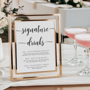 Affiche Signal boisson Leyton Modern Minimal Signature