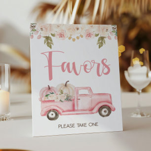Affiche Signal citrouille Baby shower de camion Faveurs