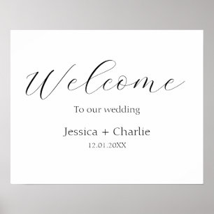 Affiche Signal d'accueil horizontal pour mariage