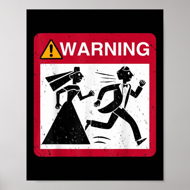 Affiche Signal d'avertissement de la chambre de poursuite  (Devant)