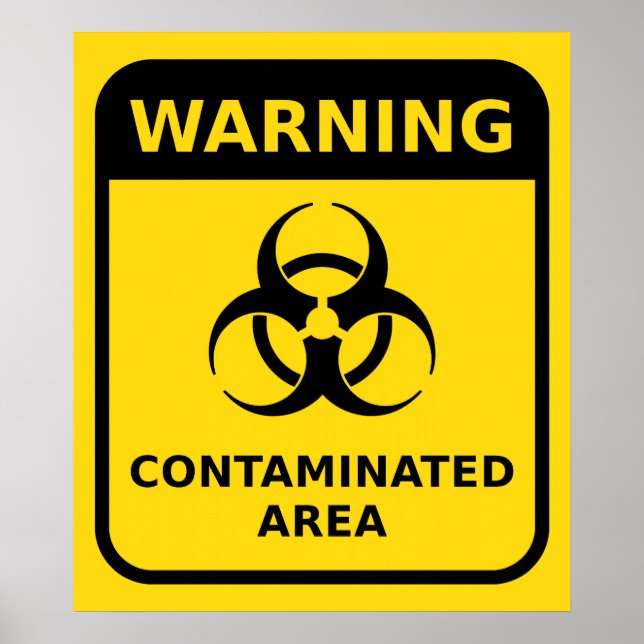 Affiche Signal d'avertissement de risque biologique (Devant)