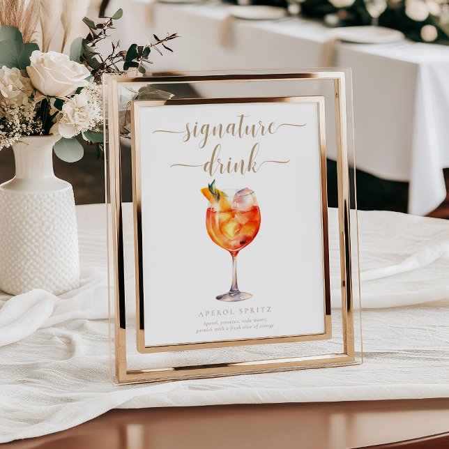 Affiche Signal de boisson Leyton Gold Modern Minimal Signa (Créateur téléchargé)