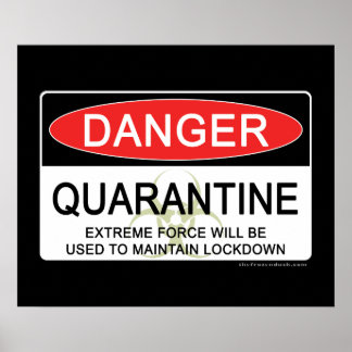 Affiche Signal de danger de quarantaine