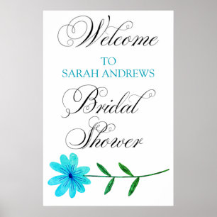 Affiche Signal de douche nuptiale de bienvenue personnalis