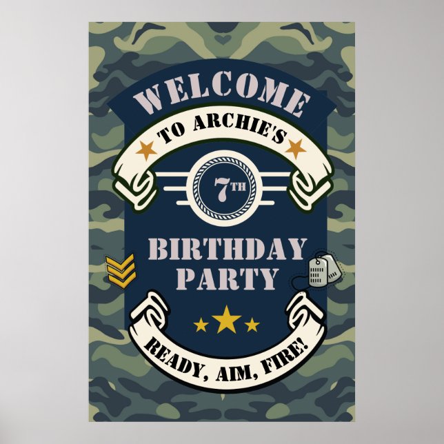 Affiche Signal de fête de l'armée, Symbole de bienvenue de (Devant)