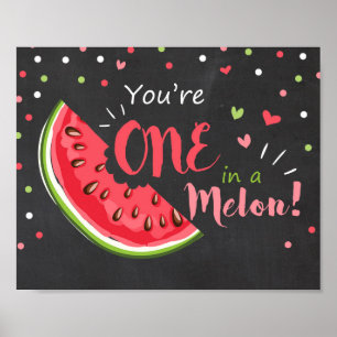 Affiche Signal de fête Un dans un melon