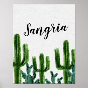 Affiche Signal de la Sangria du Parti des Cactus mexicain