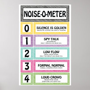 Affiche Signal de l'enseignant en gestion de classe Noise-