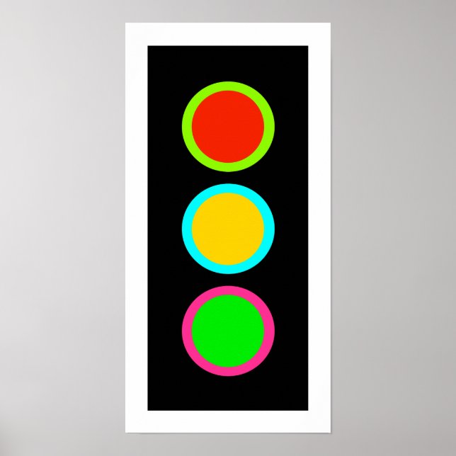 Affiche Signal de trafic Stop-Attention-Go Mod Stop Light  (Devant)