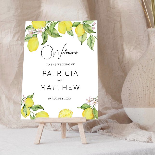 Affiche Signal mariage d'été Lemons de bienvenue (Créateur téléchargé)