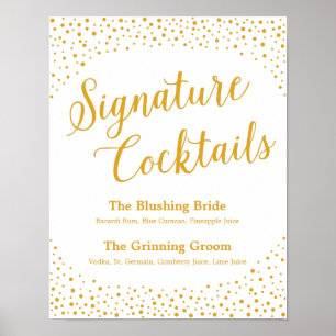 Affiche Signal mariage - Signature Cocktail Confetti Signa