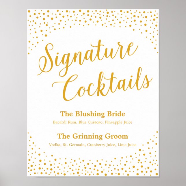 Affiche Signal mariage - Signature Cocktail Confetti Signa (Devant)