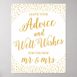 Affiche Signal mariage - Symbole Mariage Confetti