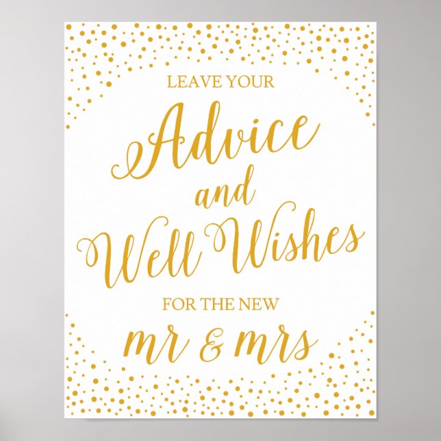 Affiche Signal mariage - Symbole Mariage Confetti (Devant)