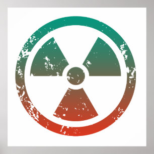 Affiche Signal radioactif nucléaire