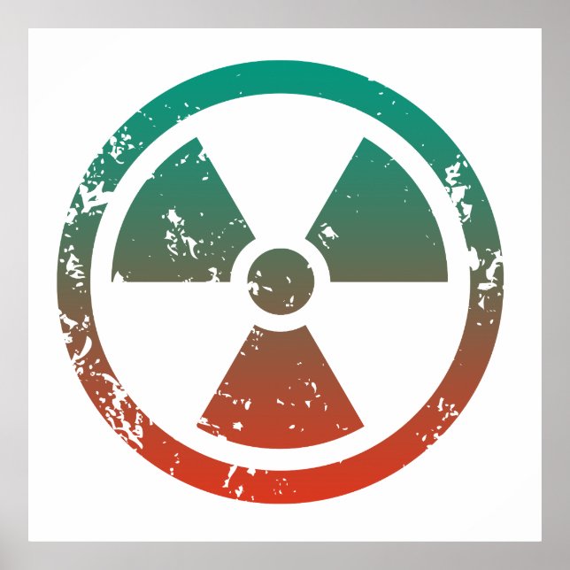 Affiche Signal radioactif nucléaire (Devant)