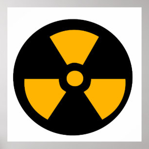 Affiche Signal radioactif nucléaire