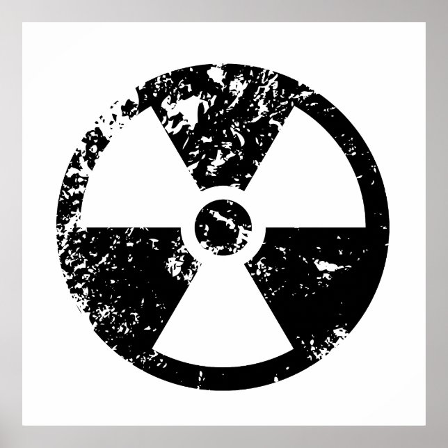 Affiche Signal radioactif nucléaire (Devant)