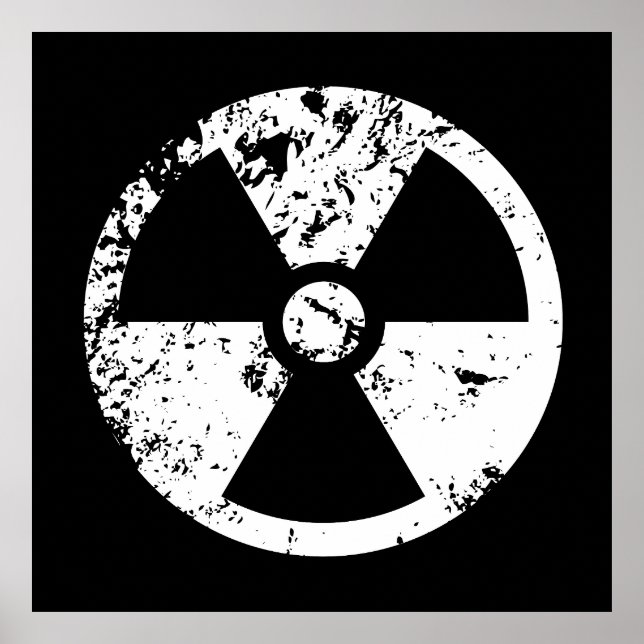 Affiche Signal radioactif nucléaire (Devant)