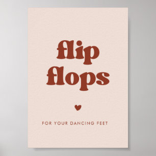 Affiche Signal Retro élégant Mariage rose Peach