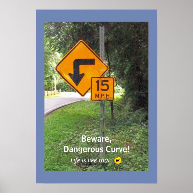 Affiche Signal routier avec message humoristique involonta (Devant)