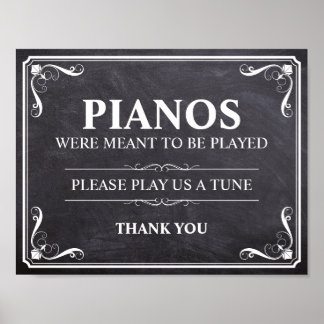 Affiche Signal vintage Les pianos étaient destinés