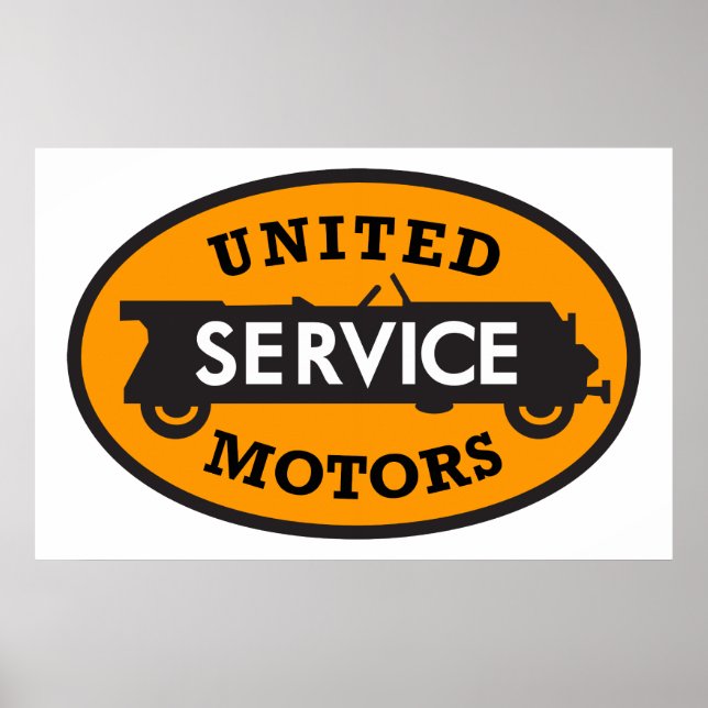 Affiche Signal vintage United Motors Service (Devant)
