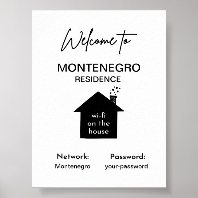 Affiche Signal wi-fi personnalisé (Devant)