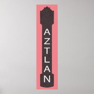 Affiche signalisation du théâtre aztlan