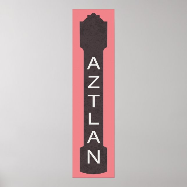 Affiche signalisation du théâtre aztlan (Devant)