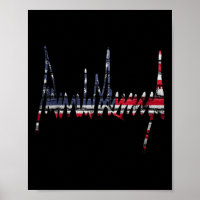 Signature 2024 Président Patriotic American Flag U