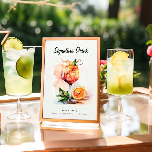 Affiche Signature Boire Aperol Spritz Fête des mariées
