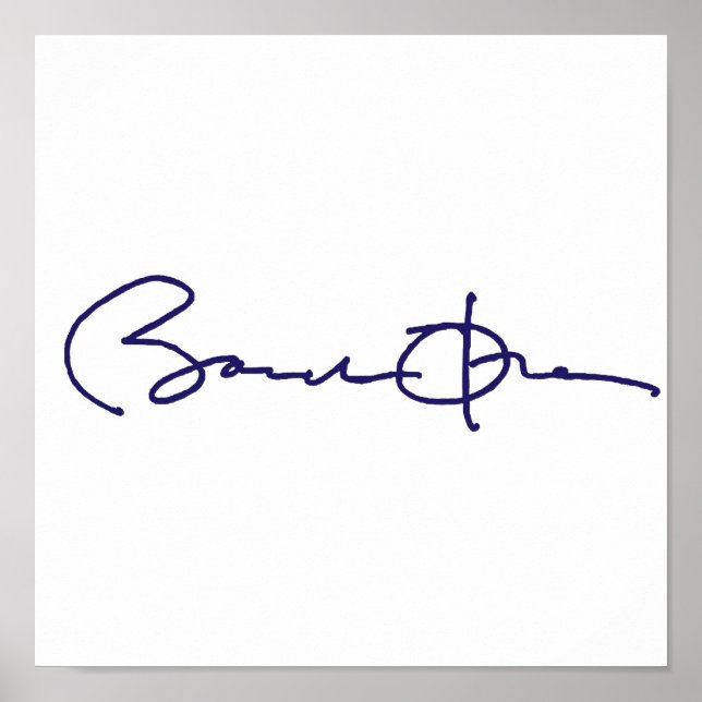 Affiche Signature de Barack Obama (Devant)