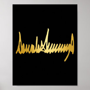 Affiche Signature de couleur dorée 48e président 4 juillet