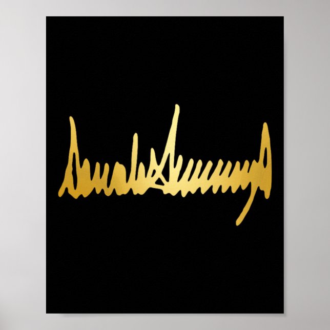 Affiche Signature de couleur dorée 48e président 4 juillet (Devant)