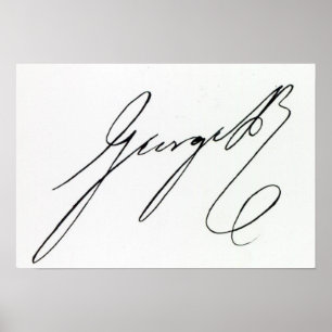 Affiche Signature de George IV