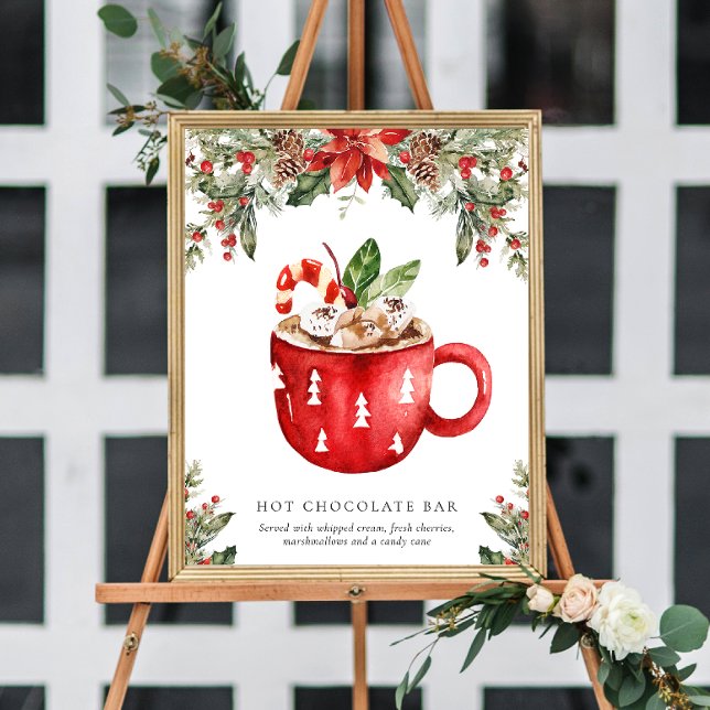 Affiche Signature de la barre de chocolat chaud Noël Signe (Créateur téléchargé)