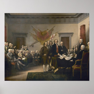 Affiche Signature de la déclaration d'indépendance, le 4
